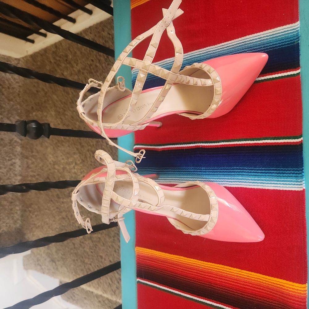 Pink Strappy Heels